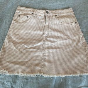 Brandy Melville pink and white striped skirt
